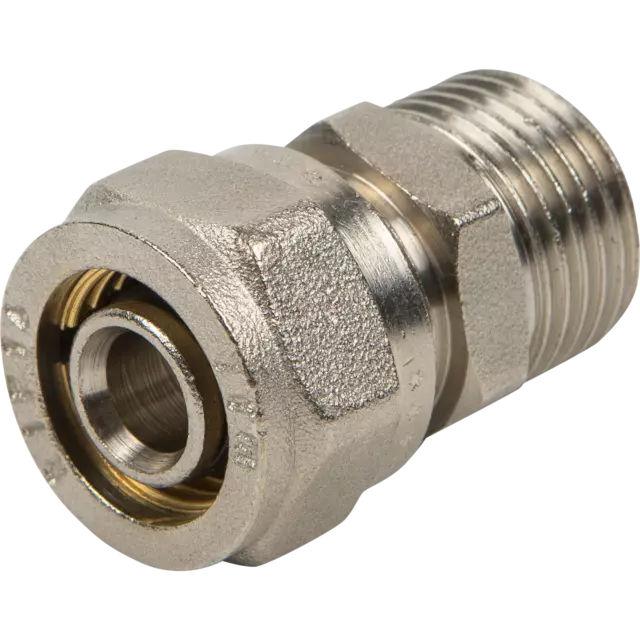 Муфта комбинированная Valtec 1/2'x16 мм НР латунь VTM.301