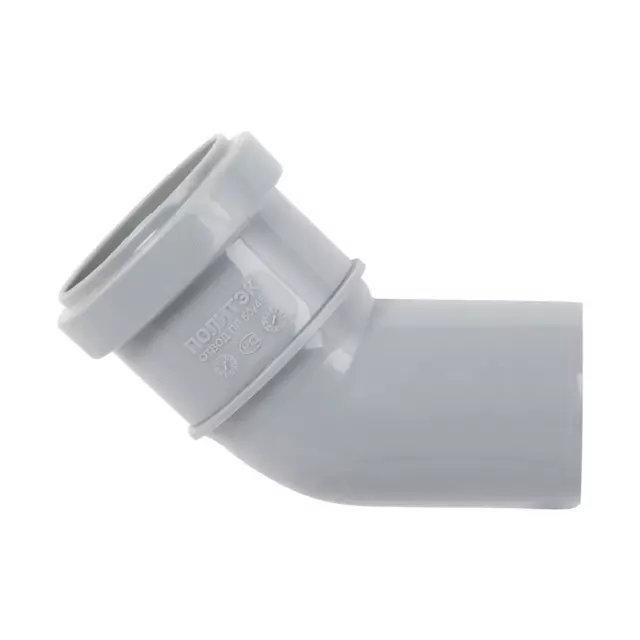 Отвод ø 50x45° полипропилен — изображение 2