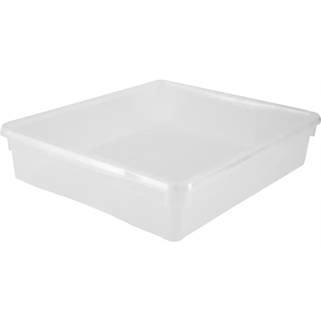 Ящик Кристалл 40x8.5x33.5 см 9 л пластик с крышкой цвет прозрачный — изображение 5