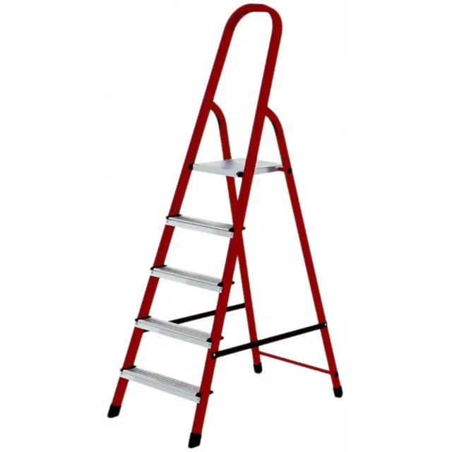 Стремянка стальная Ladderbel STR-ST-5 5 ступеней, максимальная нагрузка 150 кг — изображение 2