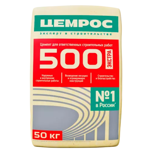 Цемент Цемрос M500 ЦЕМ II А-Ш 42.5 Н 50 кг