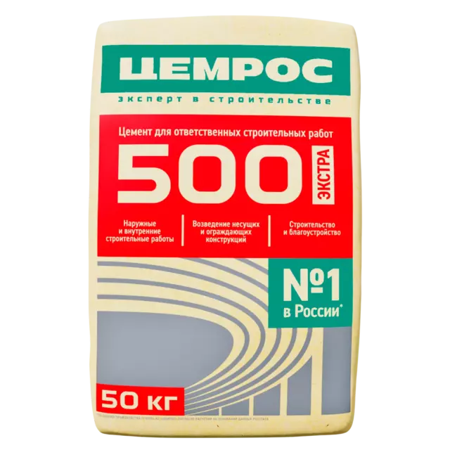 Цемент Цемрос M500 ЦЕМ II А-Ш 42.5 Н 50 кг
