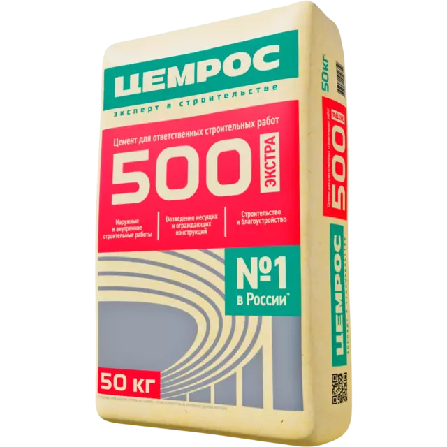 Цемент Цемрос M500 ЦЕМ II А-Ш 42.5 Н 50 кг — изображение 2