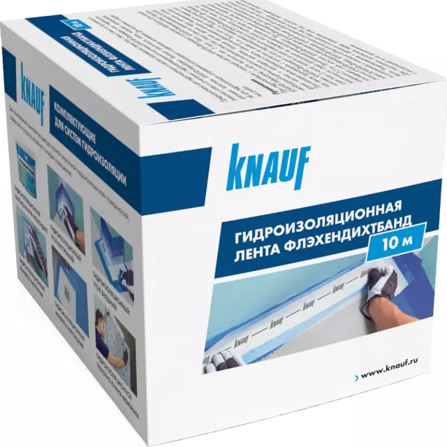 Лента гидроизоляционная Knauf Флэхендихтбанд 7/12 см 10 м — изображение 3