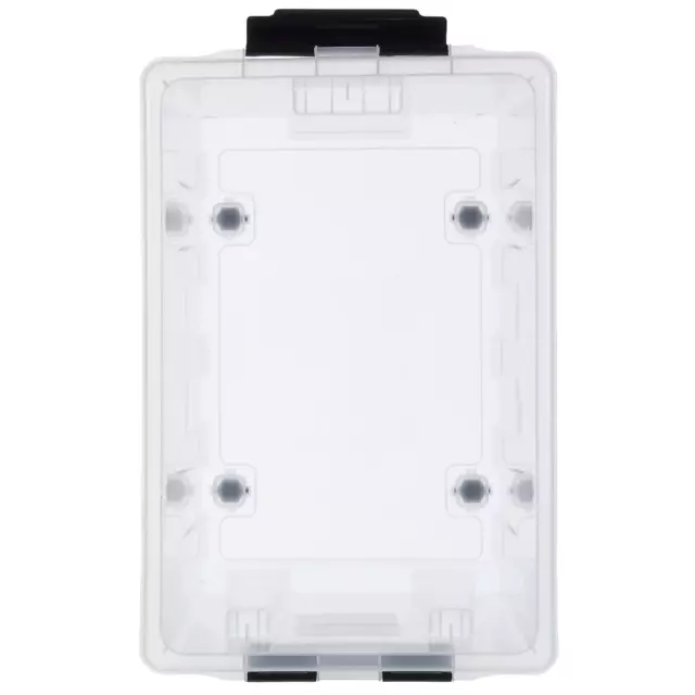 Контейнер Rox Box 58x39x35 см 70 л пластик с крышкой и роликами цвет прозрачный — изображение 3