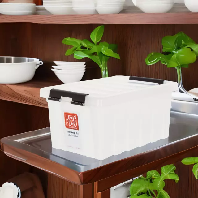 Контейнер Rox Box 34x23x16 см 8 л пластик с крышкой цвет прозрачный — изображение 4