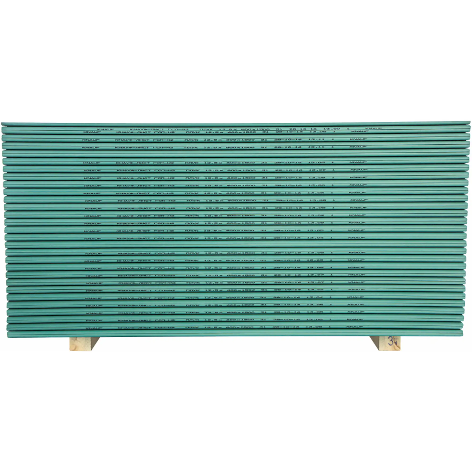 Гипсокартон влагостойкий 12.5 мм Knauf 1500x600 0.9 м² — изображение 4