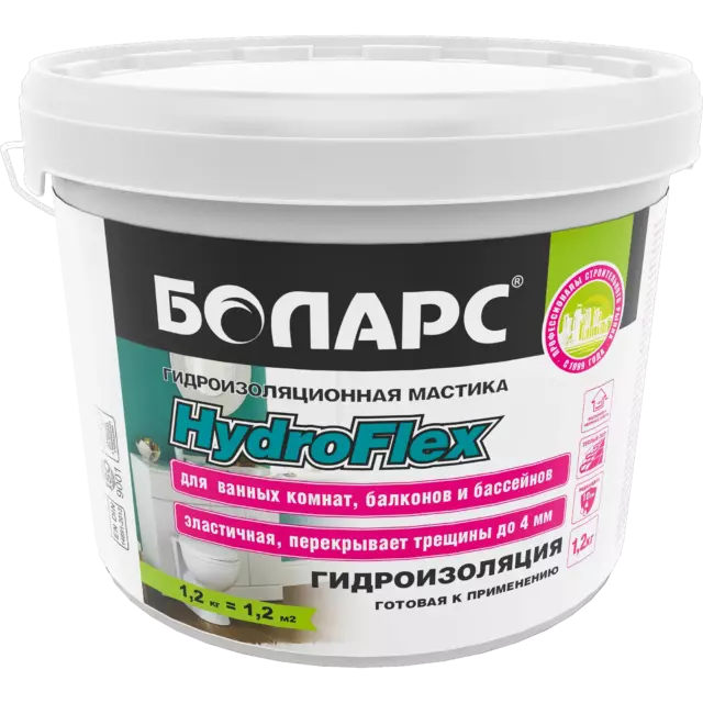 Гидроизоляция полимерная Боларс HydroFlex 1.2 кг