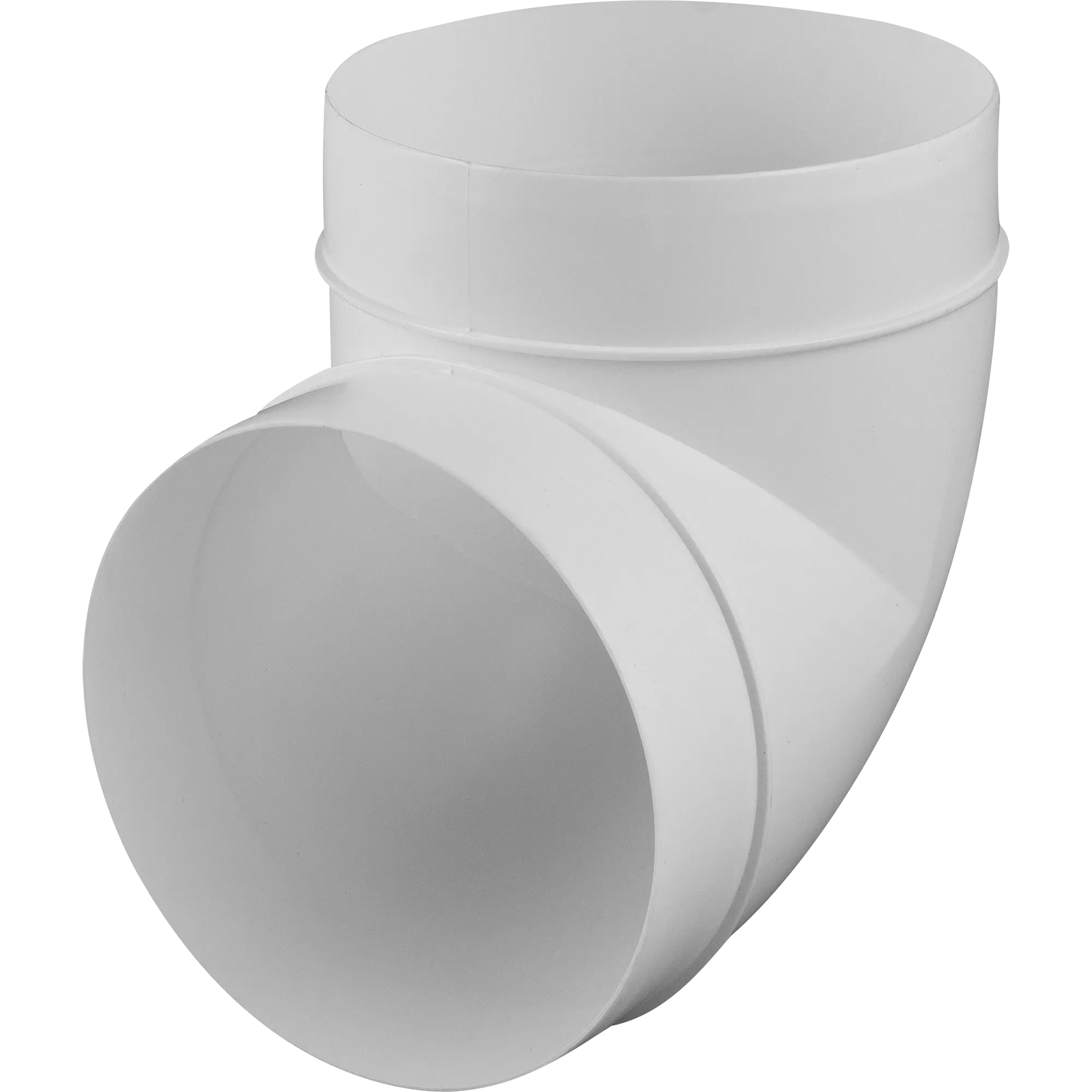 Колено для круглых воздуховодов Equation D125 мм 90 градусов пластик