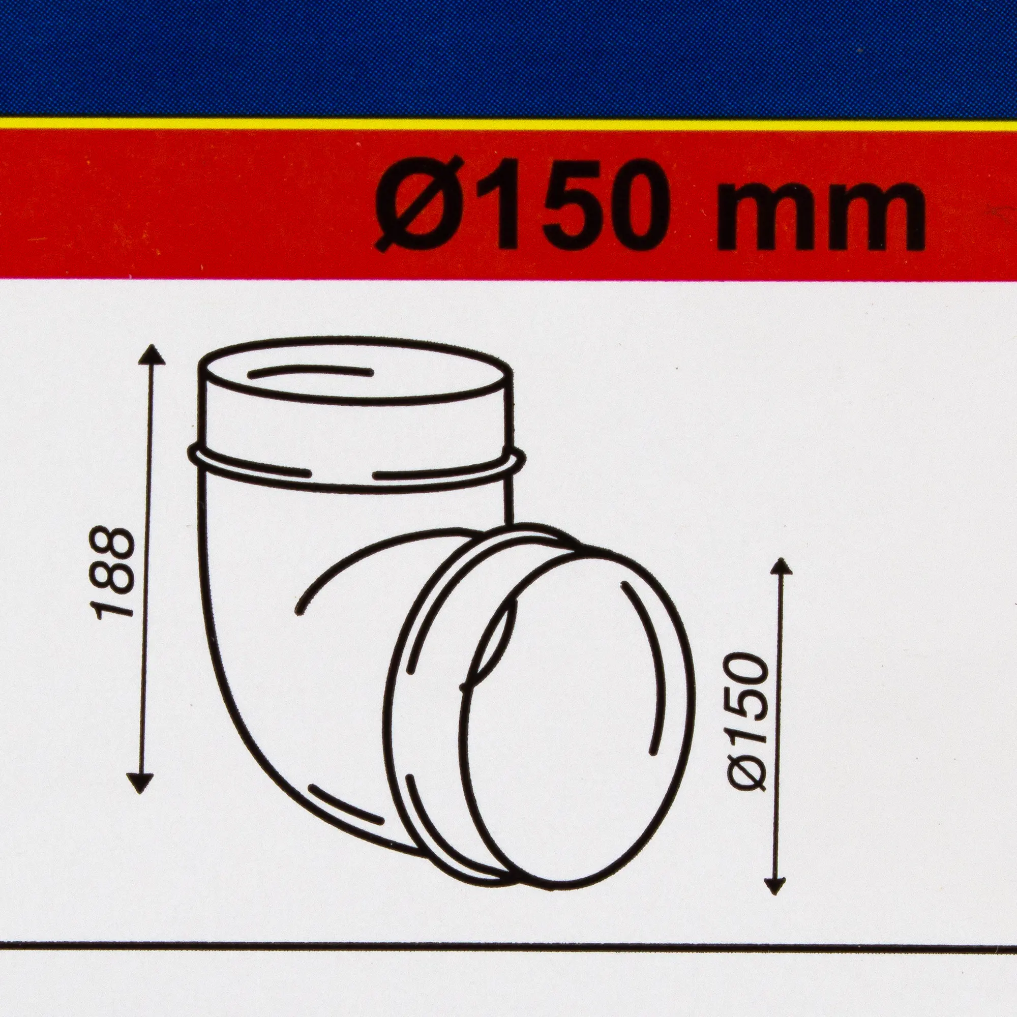 Колено для круглых воздуховодов Equation D150 мм 90 градусов пластик — изображение 2