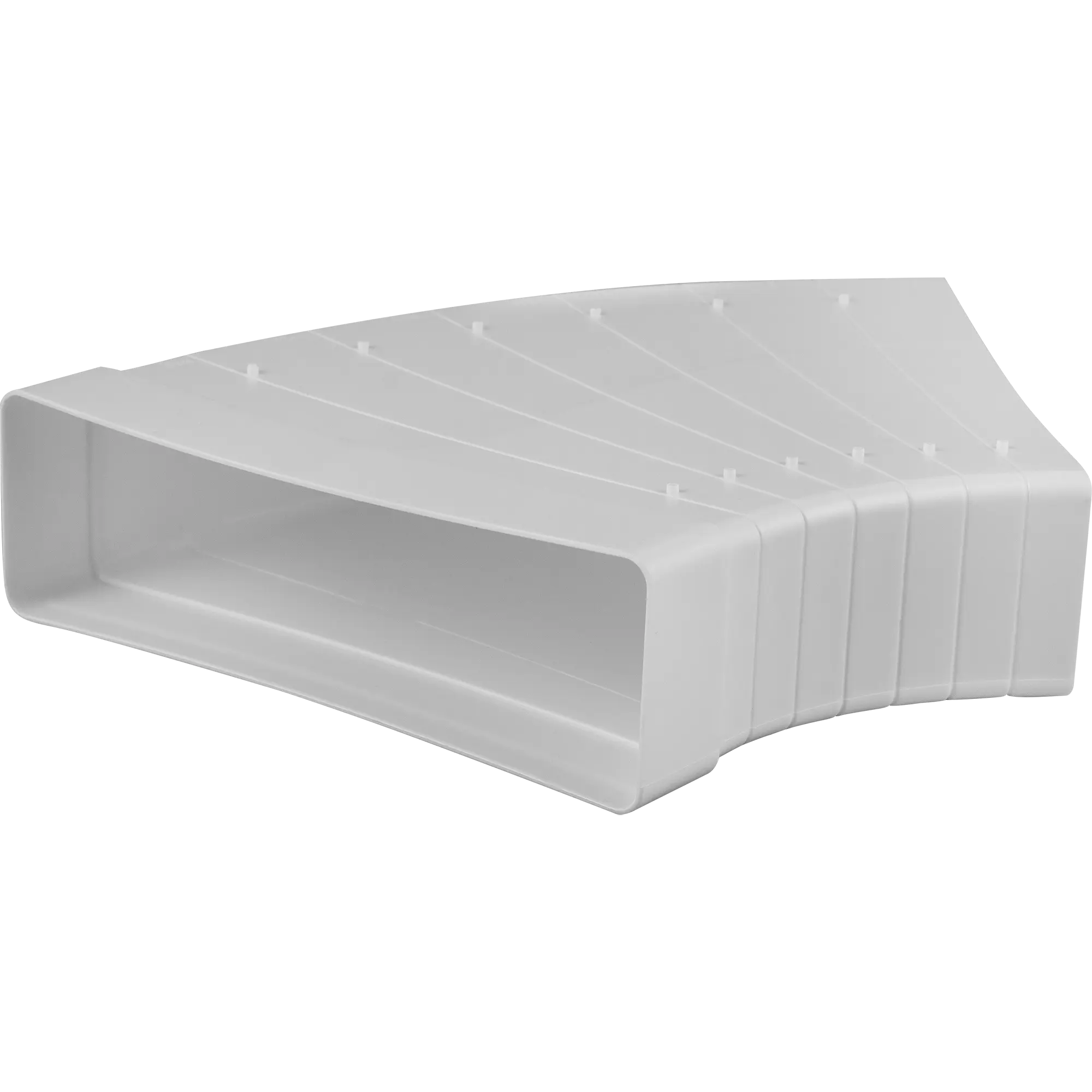 Колено горизонтальное разноугловое для плоских воздуховодов Equation 60x204 мм пластик