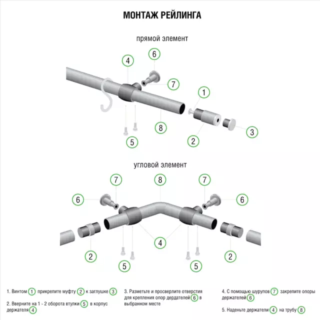 Рейлинг Delinia 60x1.6 см сталь цвет хром — изображение 4