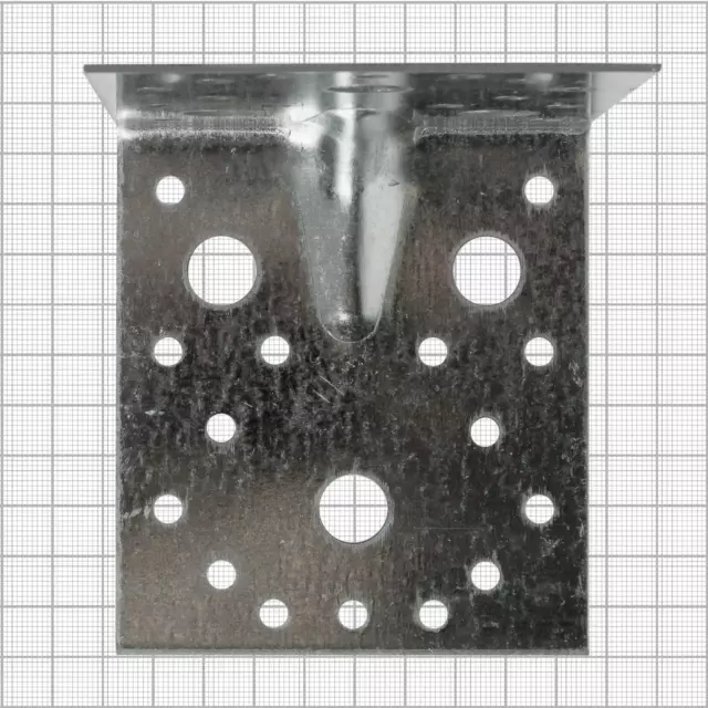Угол крепежный усиленный KUU 105x105x90x1.8 оцинкованная сталь цвет серебро — изображение 4