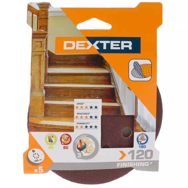Круг шлифовальный Dexter P120 125 мм, 5 шт. — изображение 4