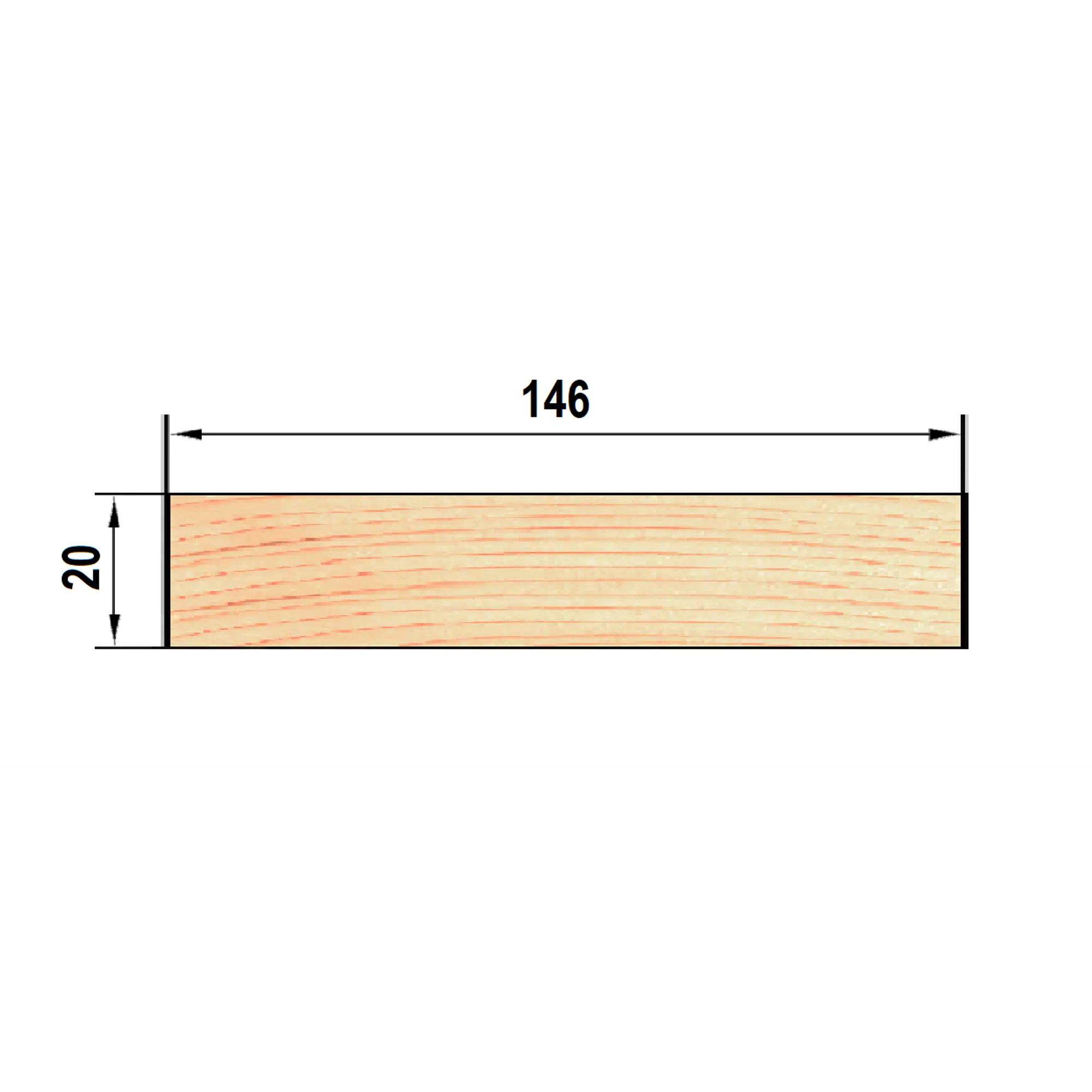 Доска строганая 20x146x2000 мм хвоя сорт Оптима — изображение 5