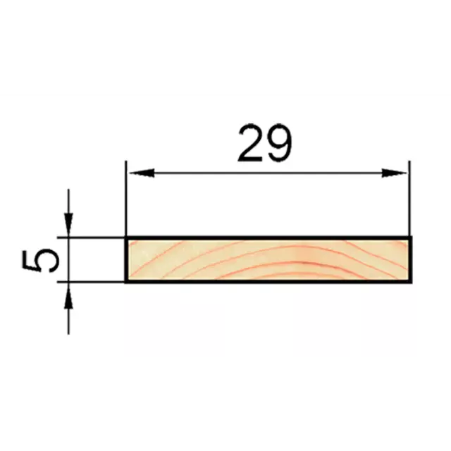 Рейка сращенная 5x29x2200 мм хвоя сорт Экстра прямая — изображение 7