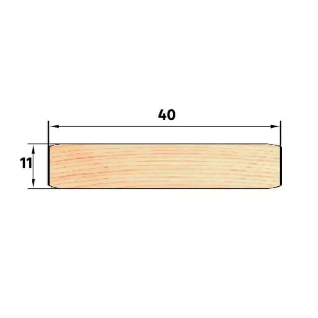 Декоративный брусок сращенный 11x40x2200 мм хвоя сорт Экстра прямой с фаской угла — изображение 8