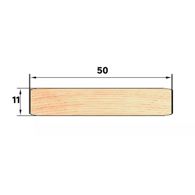 Декоративный брусок сращенный 11x50x2200 мм хвоя сорт Экстра прямой с фаской угла — изображение 8