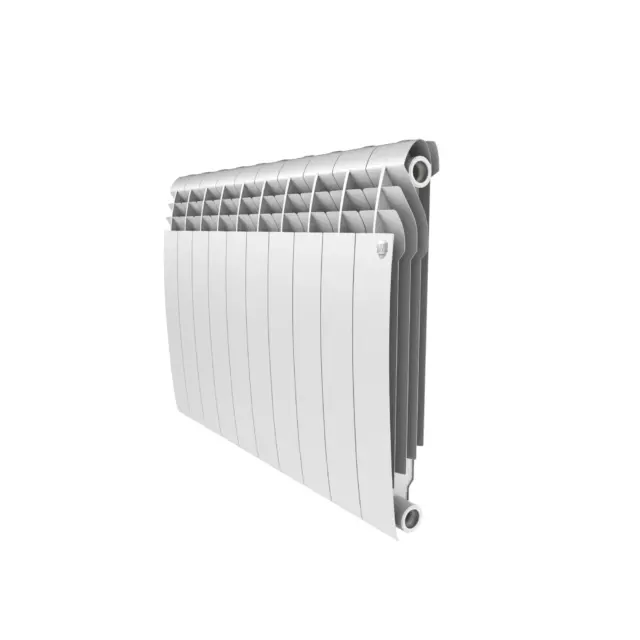 Радиатор секционный Royal Thermo Biliner 500/87 10 секций боковое подключение биметалл белый — изображение 2