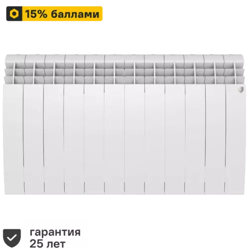 Радиатор секционный Royal Thermo Biliner 500/87 12 секций боковое подключение биметалл белый