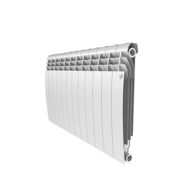 Радиатор секционный Royal Thermo Biliner 500/87 12 секций боковое подключение биметалл белый — изображение 2