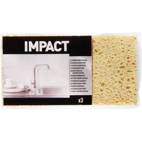 Губки для уборки Impact 11x7x2.5 см целлюлоза 3 шт.