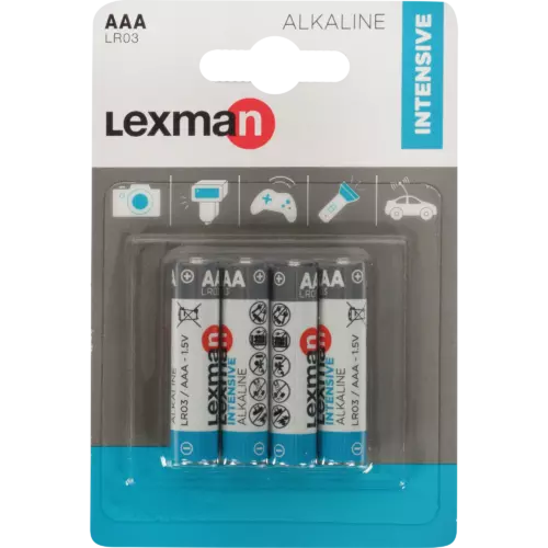 Батарейка Lexman Intensive AAA (LR03) алкалиновая 4 шт.