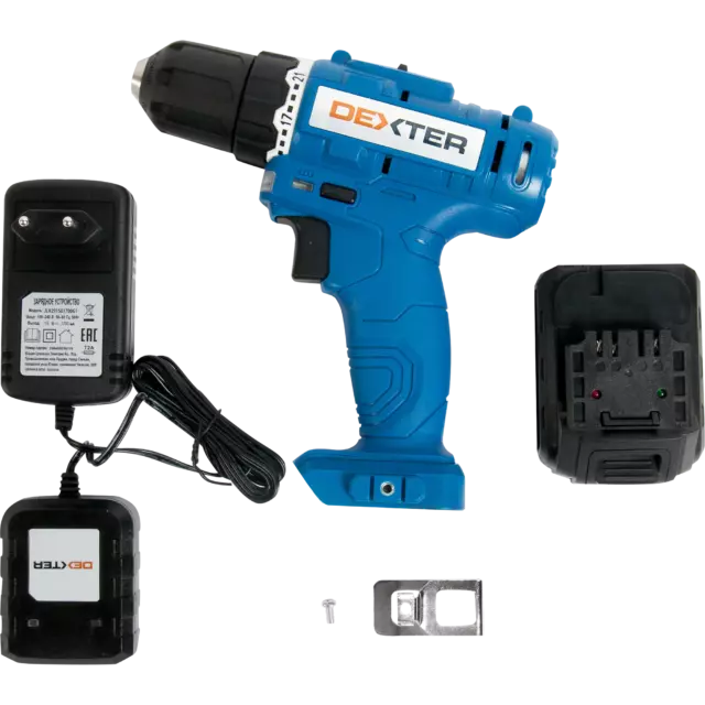 Дрель аккумуляторная Dexter ML-CD92-120S, 12 В Li-ion 1.5 Ач — изображение 5