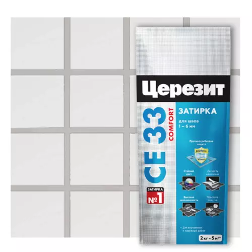 Затирка цементная Церезит CE 33 Comfort цвет манхэттен 2 кг