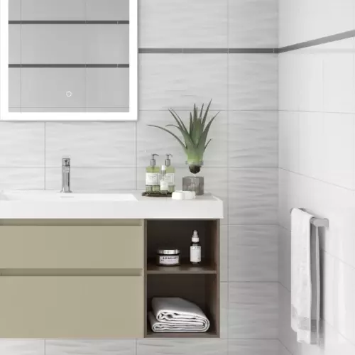 Плитка настенная Artens Вега 25x40 см 1.1 м² цвет белый глянцевый