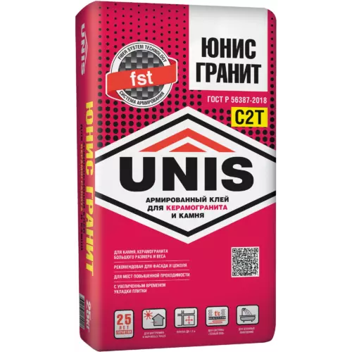 Клей для плитки Unis C2T Гранит 25 кг