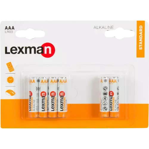 Батарейка Lexman Standard AAA (LR03) алкалиновая 12 шт.