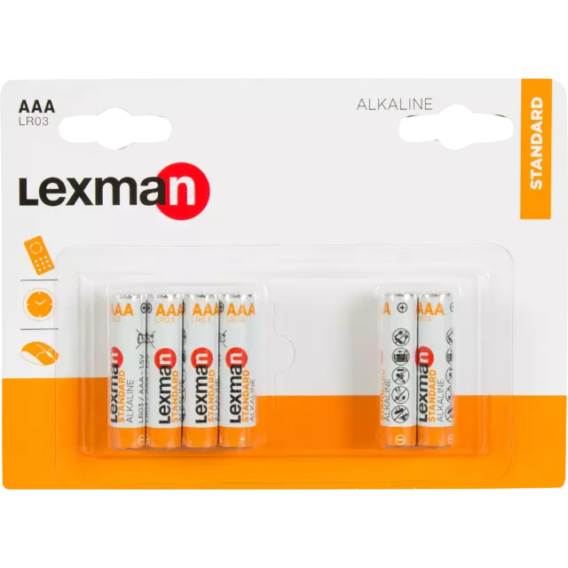 Батарейка Lexman Standard AAA (LR03) алкалиновая 12 шт.