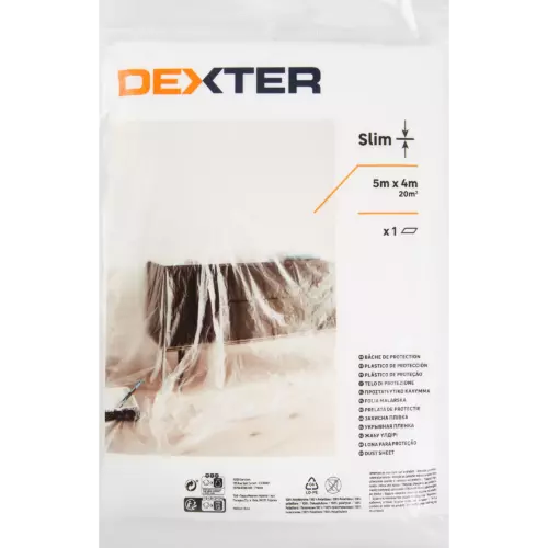Пленка защитная Dexter 500x400 см 12 мкм прозрачная