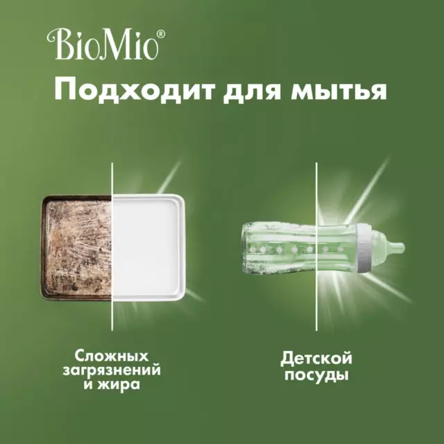 Средство для мытья посуды BioMio мандарин 0.45 л — изображение 5