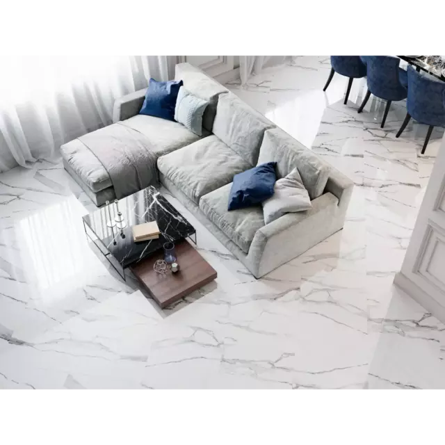 Керамогранит Incolor Thasos 60x60x0.9 см 1.44 м² полированный цвет белый — изображение 7