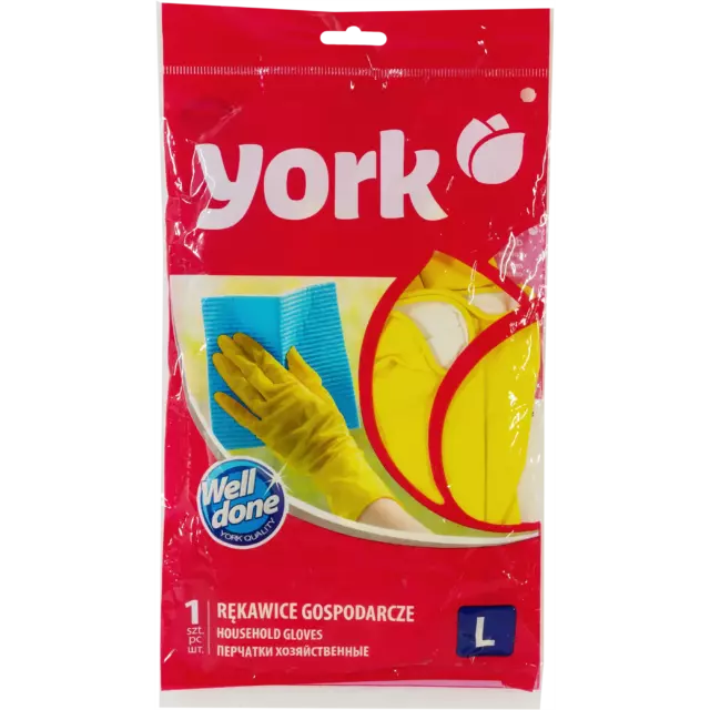 Перчатки латексные с хлопковым напылением York размер L — изображение 3