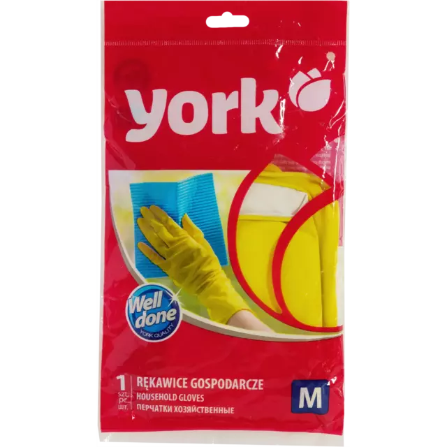 Перчатки латексные с хлопковым напылением York размер M — изображение 3