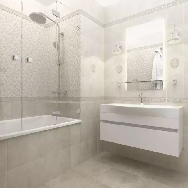 Плитка настенная Шахтинская Плитка Дора 20x30 см 1.44 м² цвет светло-бежевый — изображение 5