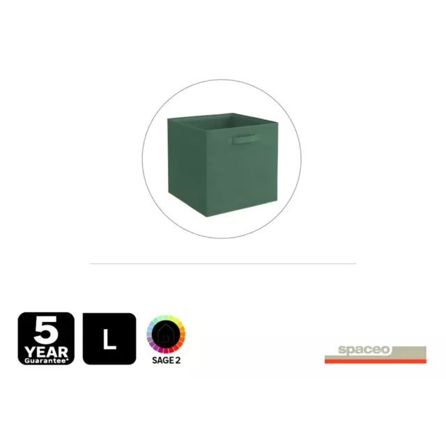 Короб Spaceo KUB 31x31x31 см 29.7 л полипропилен цвет тёмно-зеленый — изображение 7