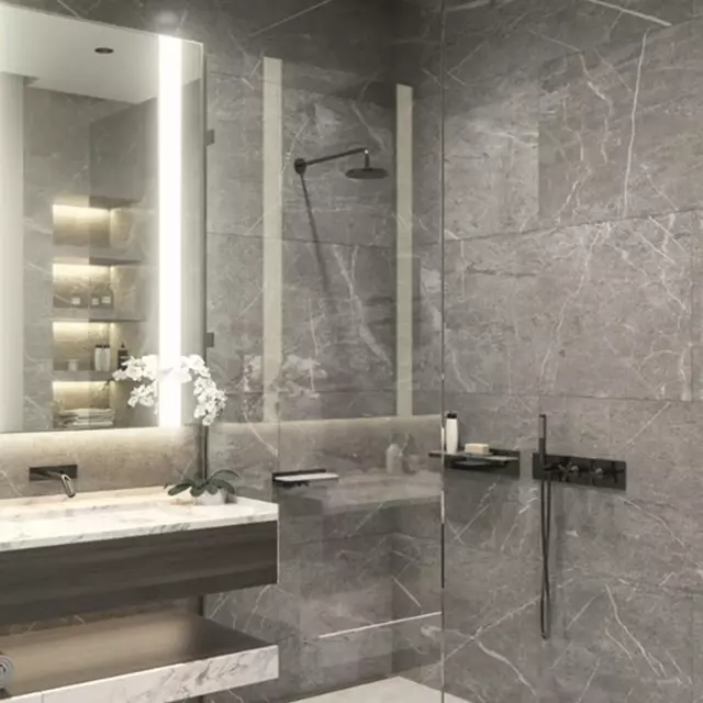 Глазурованный керамогранит Estima МО103 60x120x1 см см 1.44 м² неполированный цвет серый