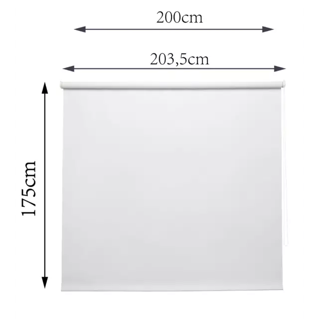 Штора рулонная блэкаут Inspire Santos 200x175 см белая White 0 — изображение 9