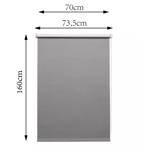 Штора рулонная блэкаут Inspire Santos 70x160 см серая Granit 3 — изображение 12