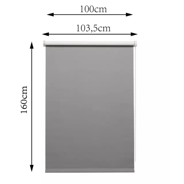 Штора рулонная блэкаут Inspire Santos 100x160 см серая Granit 3 — изображение 12