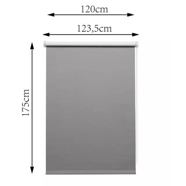 Штора рулонная блэкаут Inspire Santos 120x175 см серая Granit 3 — изображение 12