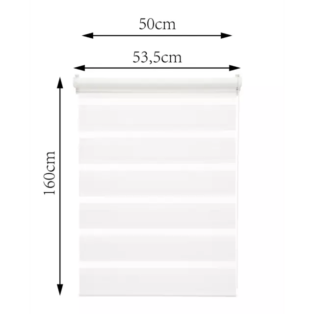 Штора рулонная день-ночь Inspire Peter 50x160 см белая White 0 — изображение 4