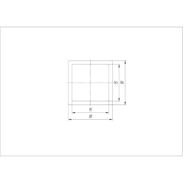 Базовый профиль 18x18x1000 мм, алюминий, черный муар — изображение 6
