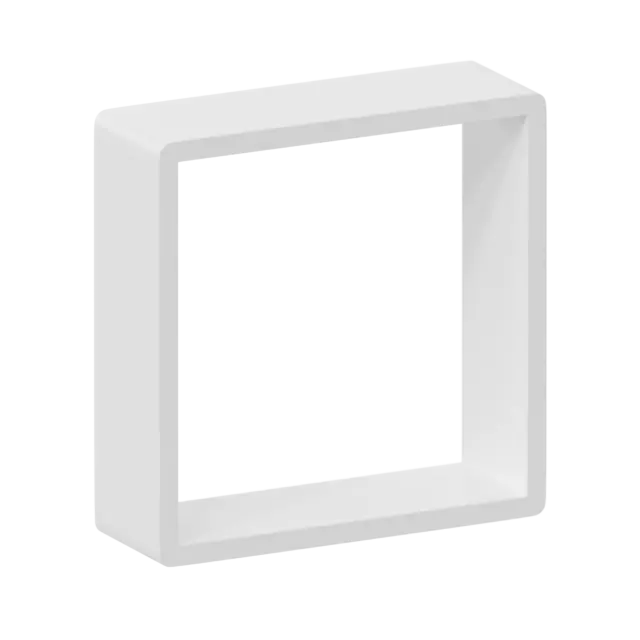 Полка настенная Spaceo 20x20 см/24x24 см/28x28 см МДФ цвет белый 3 шт — изображение 3