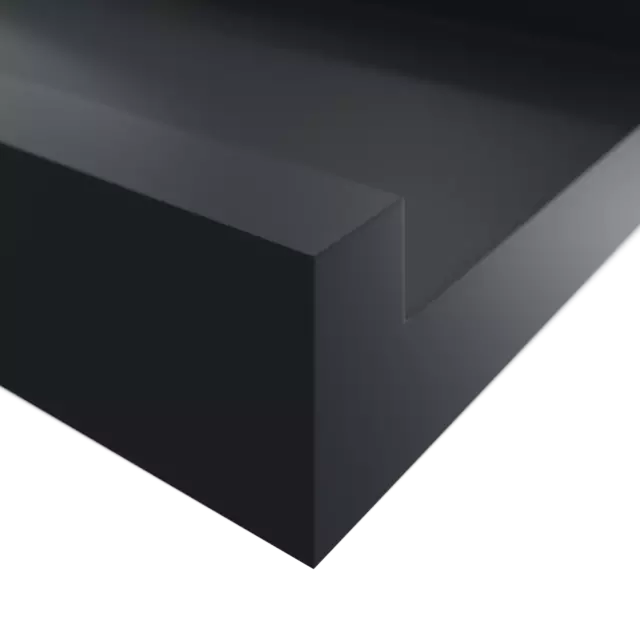 Полка настенная Spaceo Paris 60x10 см МДФ цвет чёрный — изображение 2