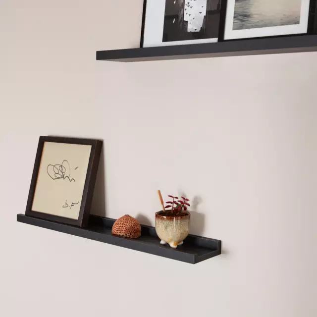 Полка настенная Spaceo Paris 60x10 см МДФ цвет чёрный — изображение 7